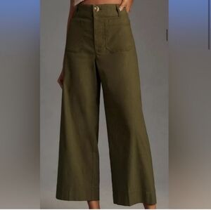 Maeve Anthropology Pants | Colette Cropped Wide-Leg Pants